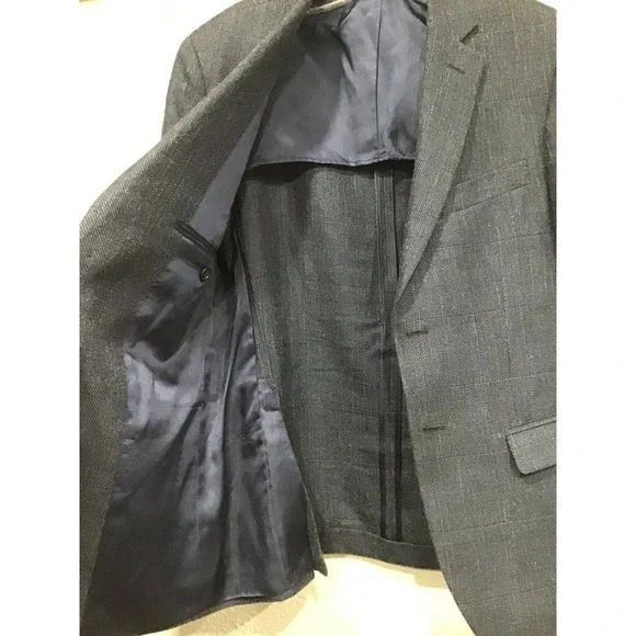 Lauren Ralph Lauren Men's Navy Textured Wool Silk Linen Blazer 38S Sport Coat - Picture 5 of 8